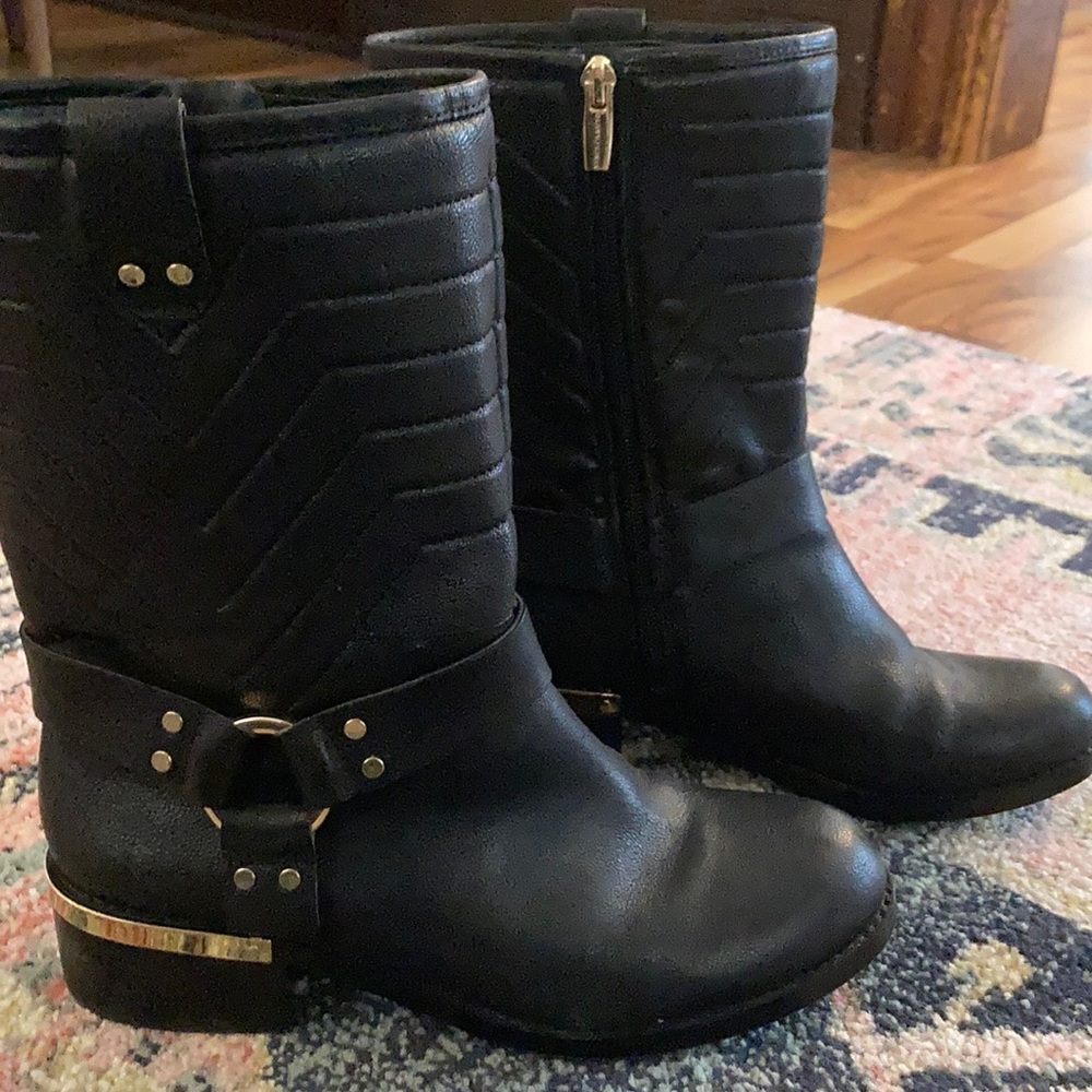 Vince Camuto Women’s Black Boots With Chrome Details
